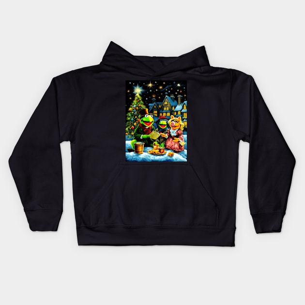 Muppets Christmas Carol Kids Hoodie by Rogue Clone